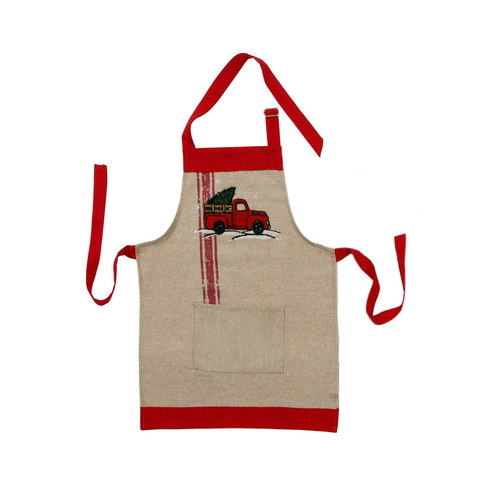 ML17131 Christmas Truck Adult And Kid Apron 30x26