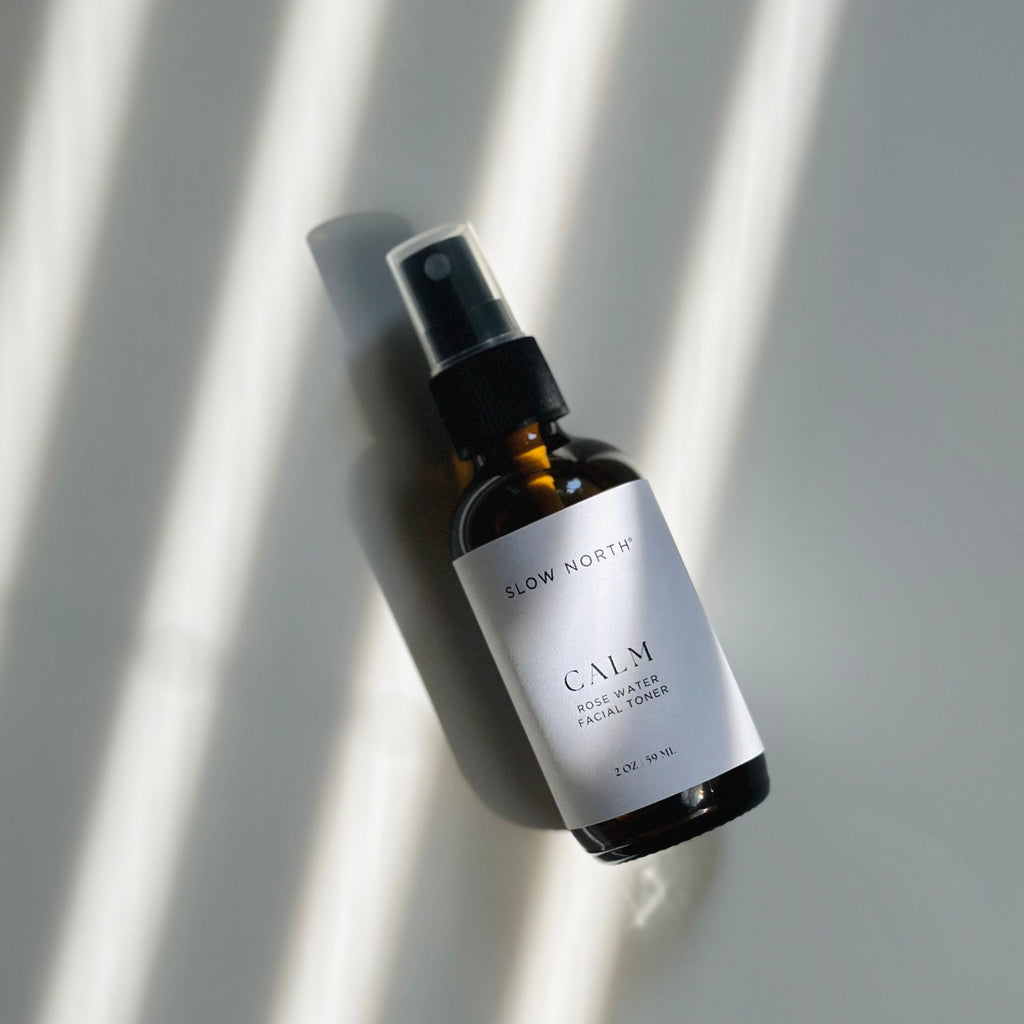 Calm Rose Water Facial Toner | Cranberry Enzyme, Witch Hazel & Rose Hydrosol | Spa-Like Botanical Skincare | Slow North
