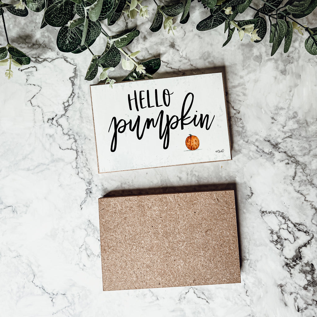 Hello Pumpkin Wooden Sign