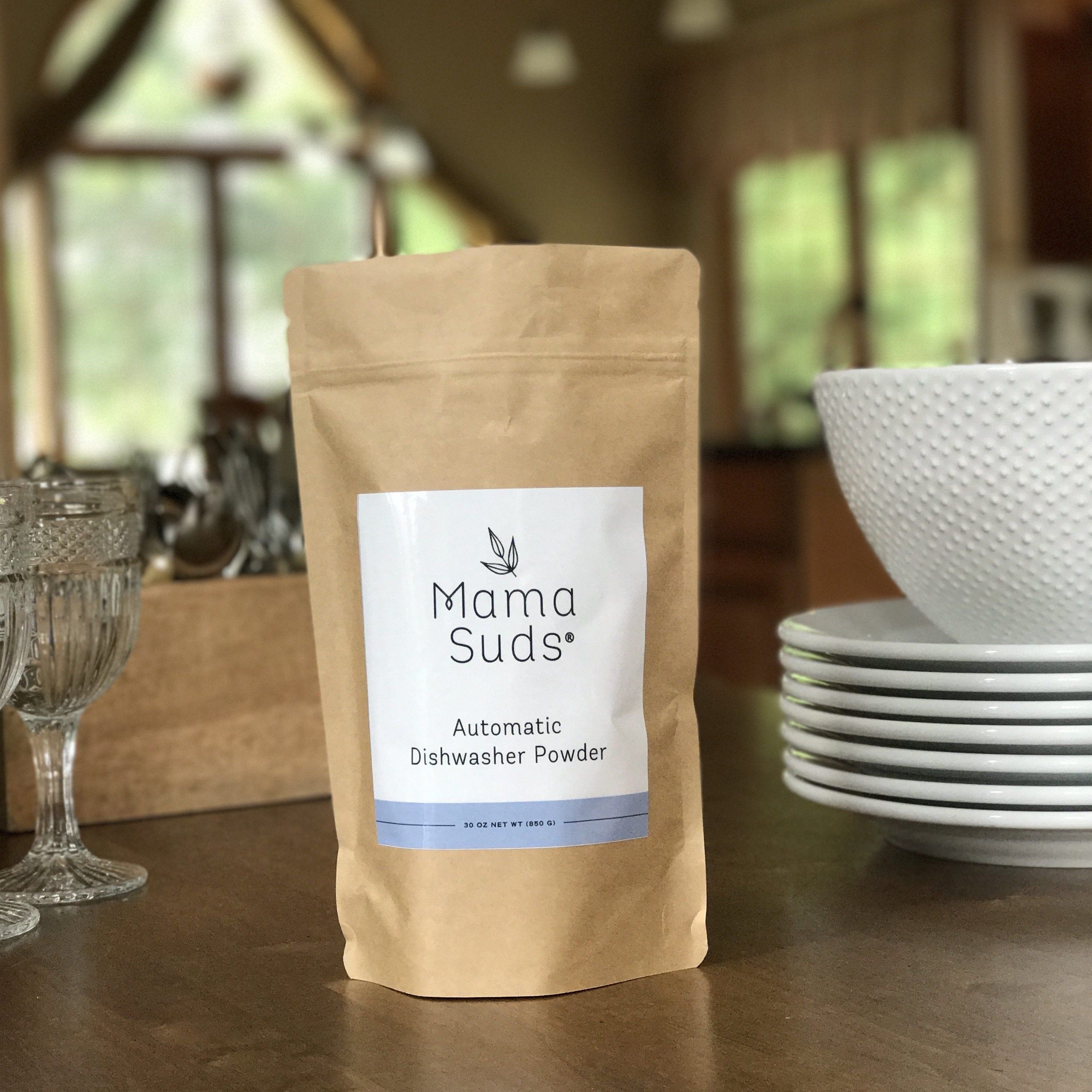 MamaSuds Automatic Dishwasher Powder | 30 oz | Up to 90 Loads | Non-Toxic | Biodegradable | Vegan