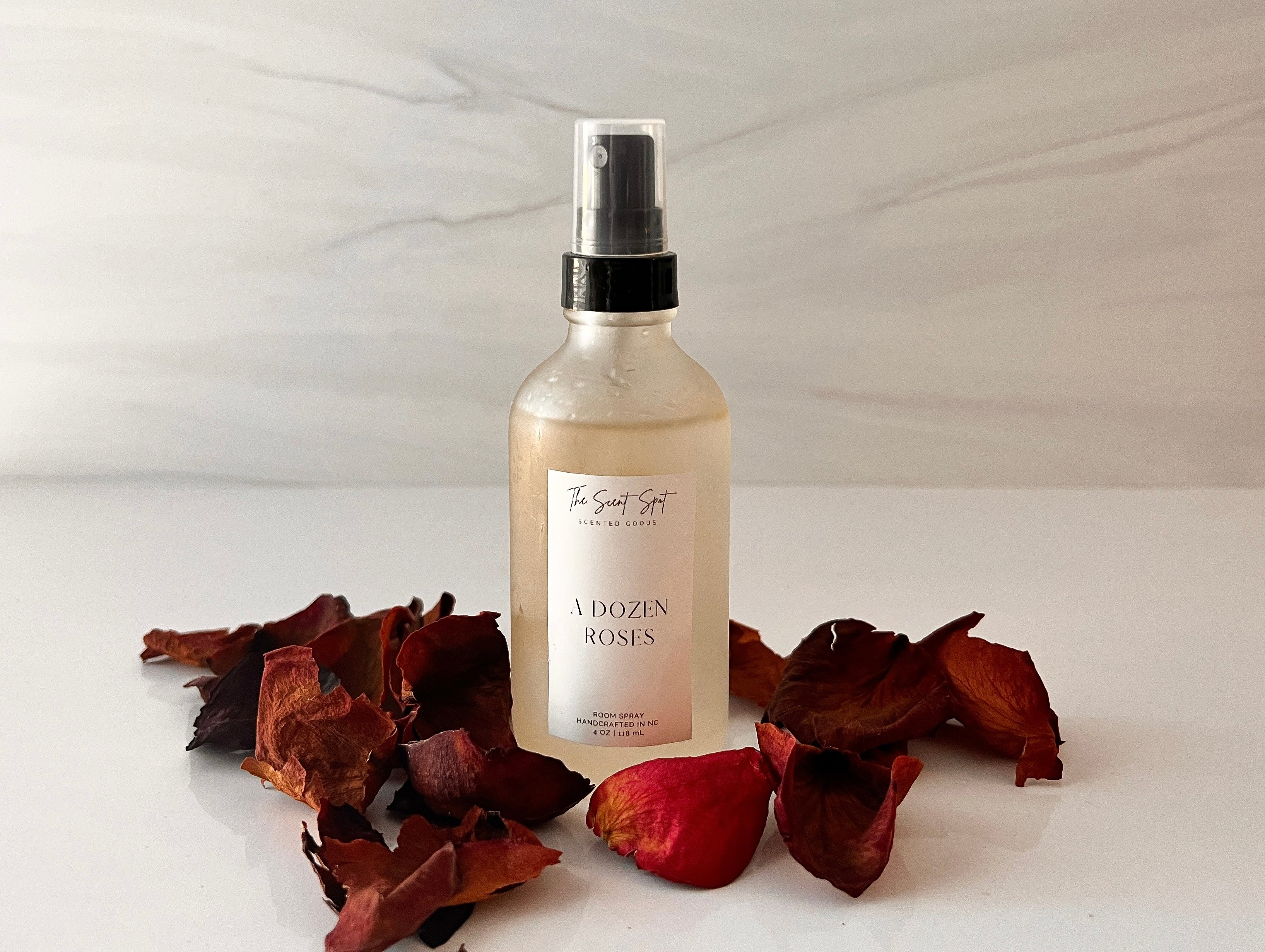 A Dozen Roses Room Spray | 100% Natural | Energizing & Tranquil | Rose, Ylang Ylang & Lily of the Valley | The Scent Spot