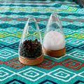 BOEIEN Mouth-Blown Glass & Cork Salt & Pepper Shakers | Set of 2 | Netherlands