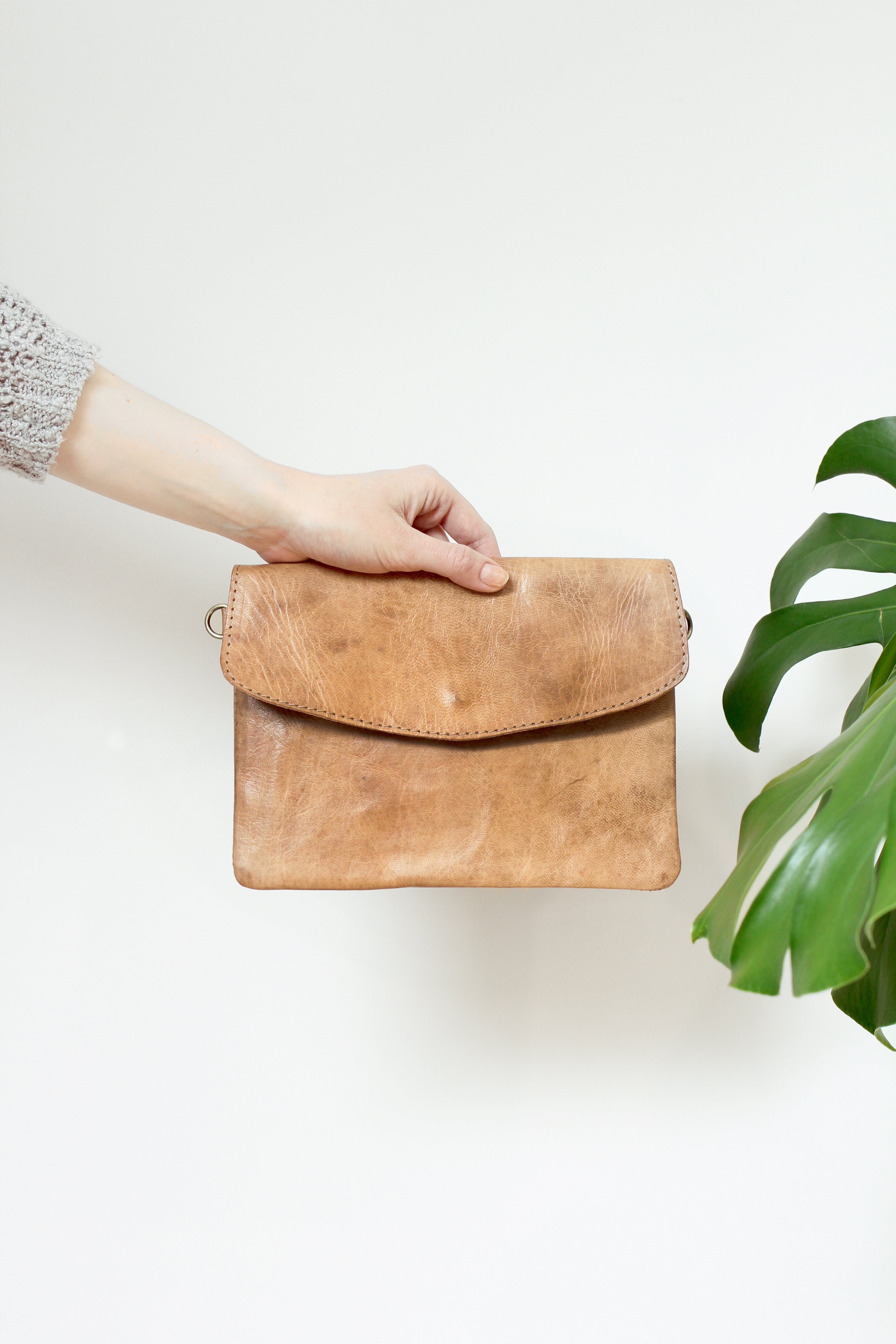 Rosa Moroccan Leather Crossbody Clutch
