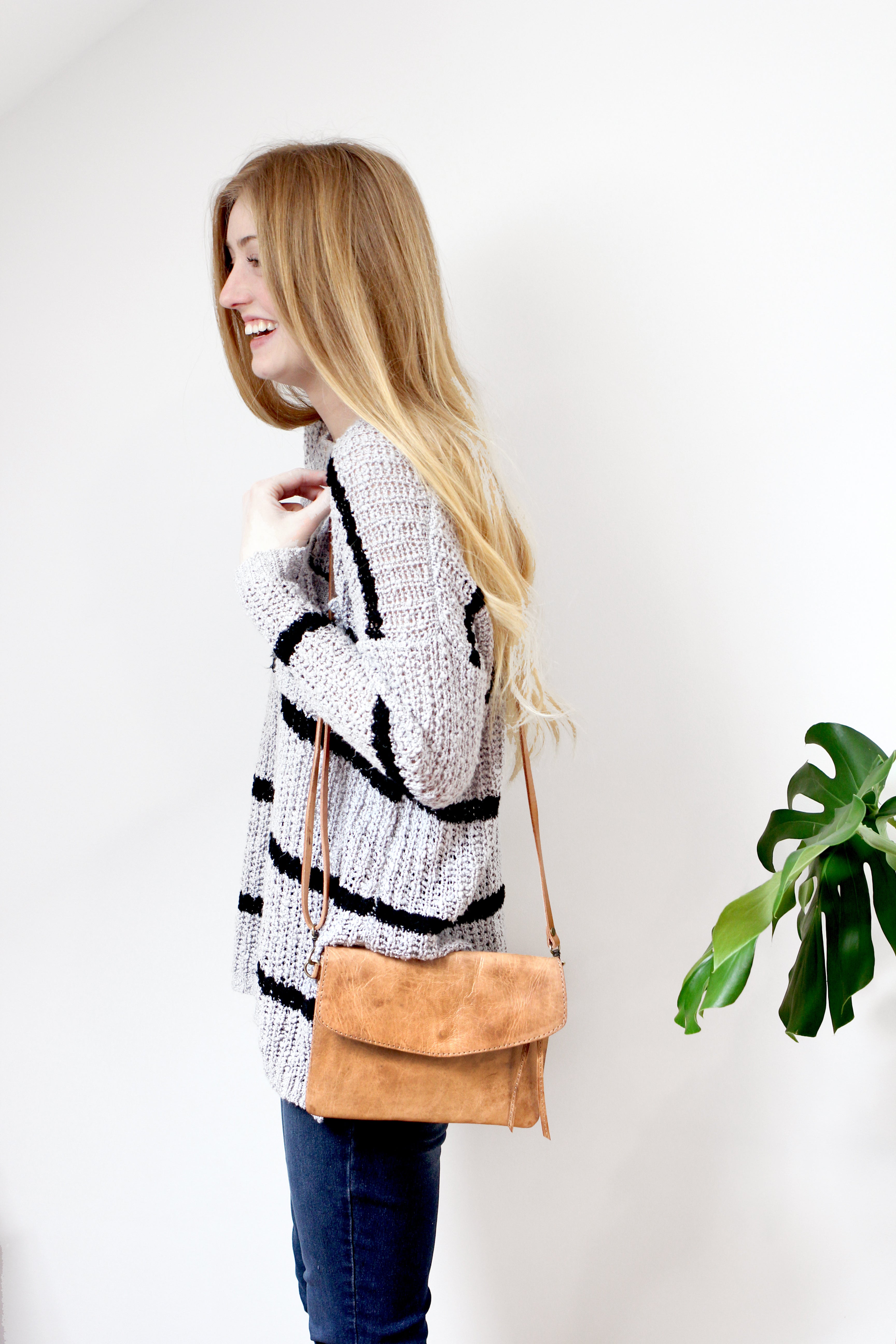 Rosa Moroccan Leather Crossbody Clutch