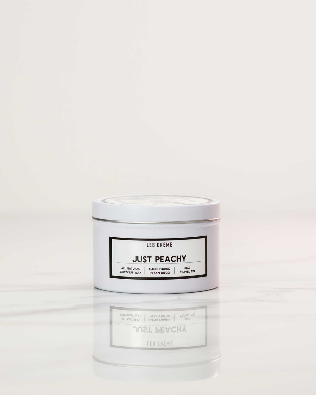 Just Peachy Coconut Wax Candle | Fresh Ripe Peach & Vanilla | 100% Botanical Coconut Wax | Toxin-Free | Les Crème