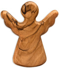 Second Quality: Hand-Carved Olive Wood Angel with Minor Imperfections
