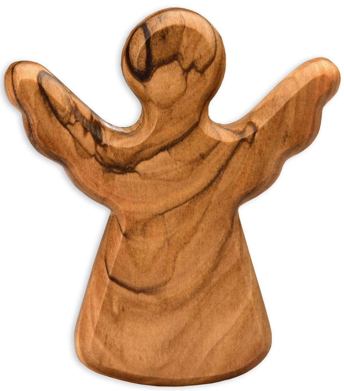 Second Quality: Hand-Carved Olive Wood Angel with Minor Imperfections