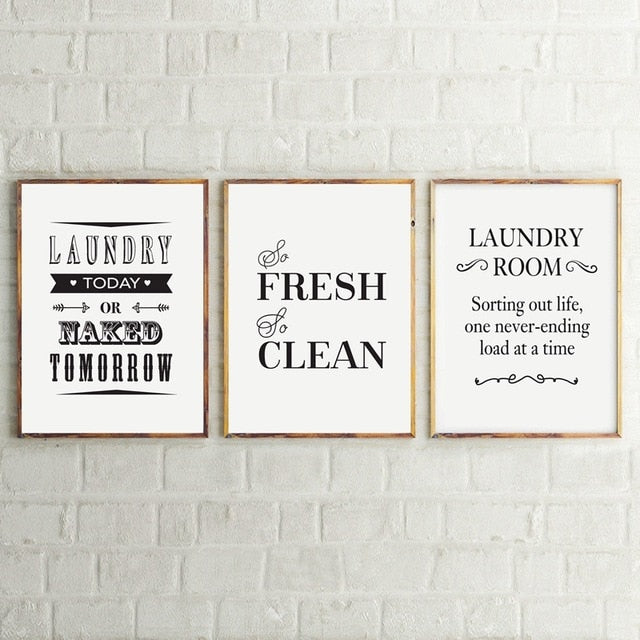 Laundry Room Wall Art Decor Life Canvas Print And