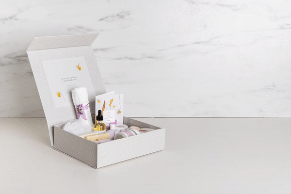 Lavender Birthday Gift Basket | All-Natural Handmade Spa Set | Personalized | Lizush
