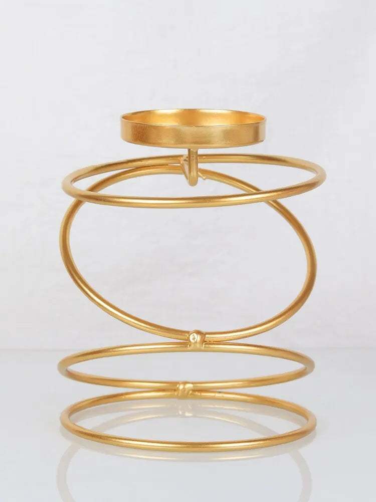 Luxury Gold Metal Candle Holder — Large | Handmade Home Decor