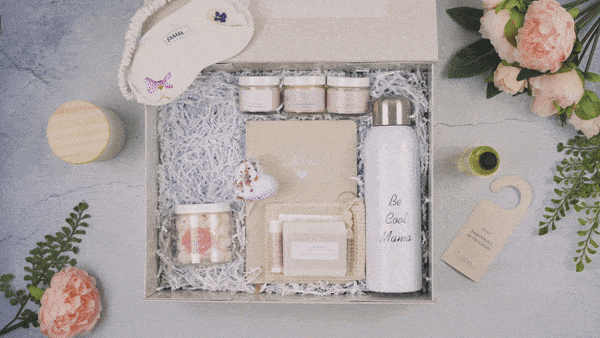 The Ultimate Pamper Gift Box | 16-Piece All Natural Lavender Spa Set | Journal, Water Bottle, Candle & More | Lizush