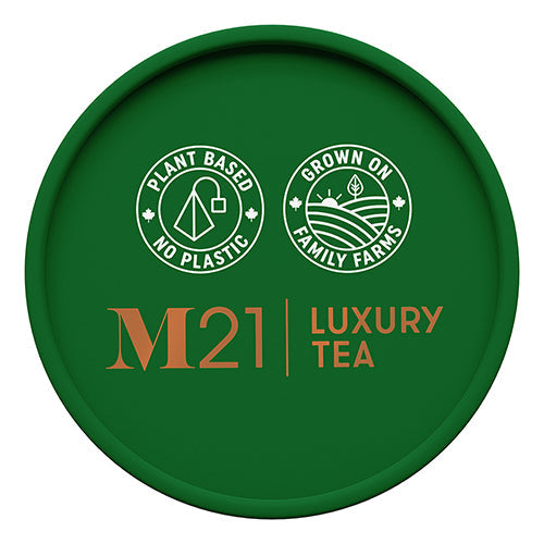 Maple Ginseng Luxury Green Tea | Canadian Ginseng & Wild Maple | Low Caffeine | 12 Compostable Pyramid Bags | Made in Canada | M21