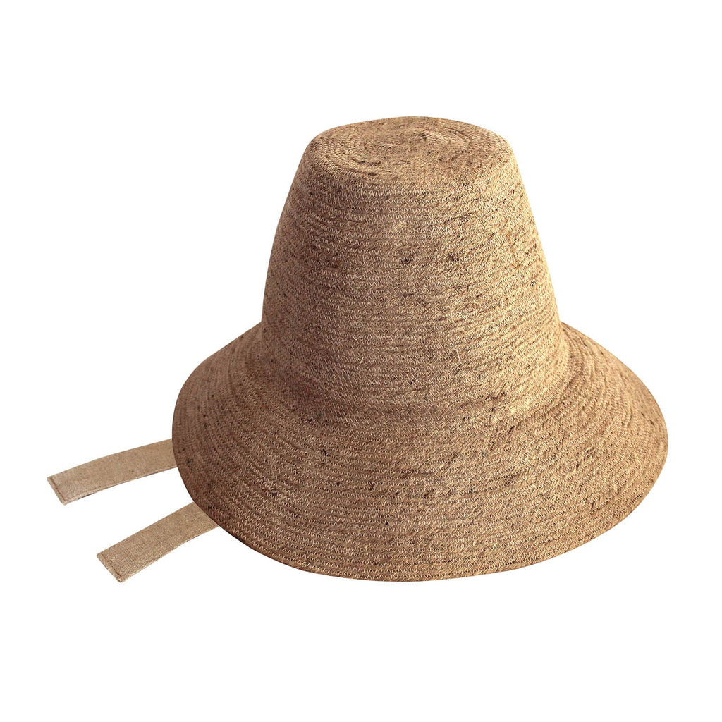 Riri Jute Sun Hat | 100% Natural Jute & Linen | Handcrafted in Bali | BrunnaCo