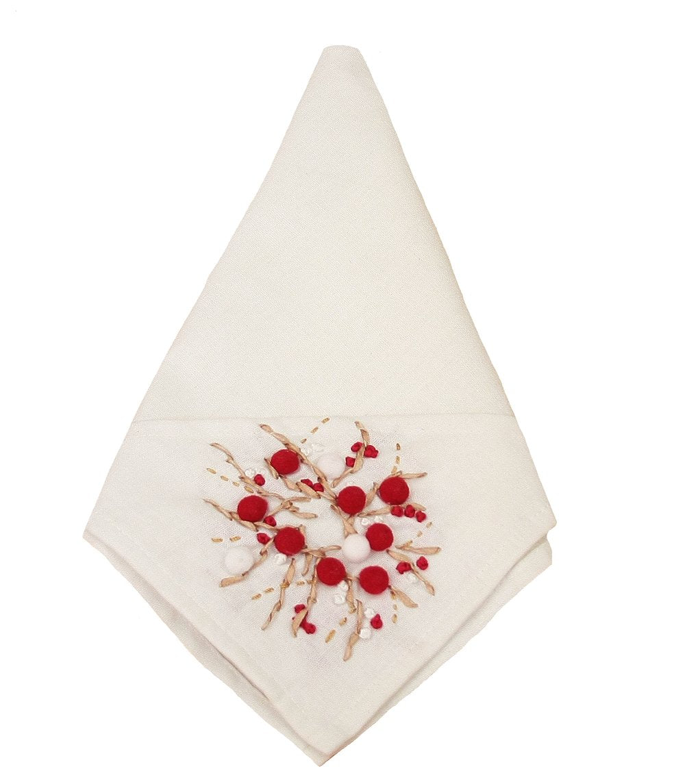 Holiday Berry Wreath Napkins