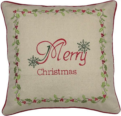 Merry Christmas with Holly Pillows