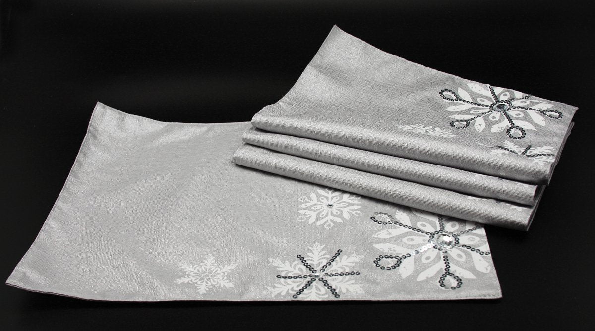 Glistening Snow Placemats | Set of 4