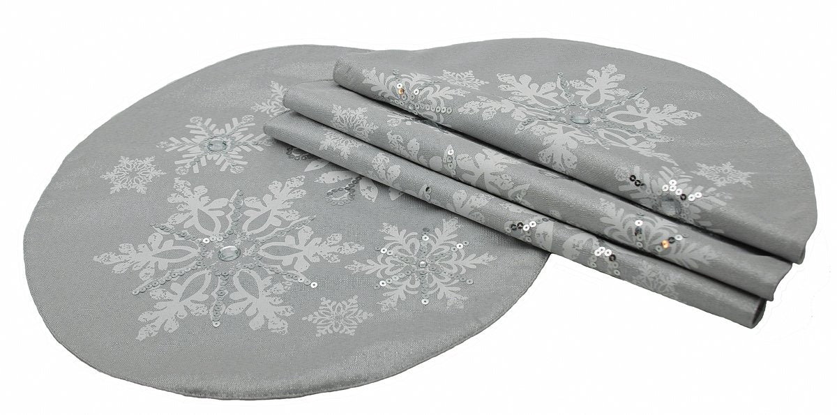 Glistening Snow Placemats | Set of 4