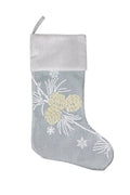 Winter Pine Cone Christmas Stocking
