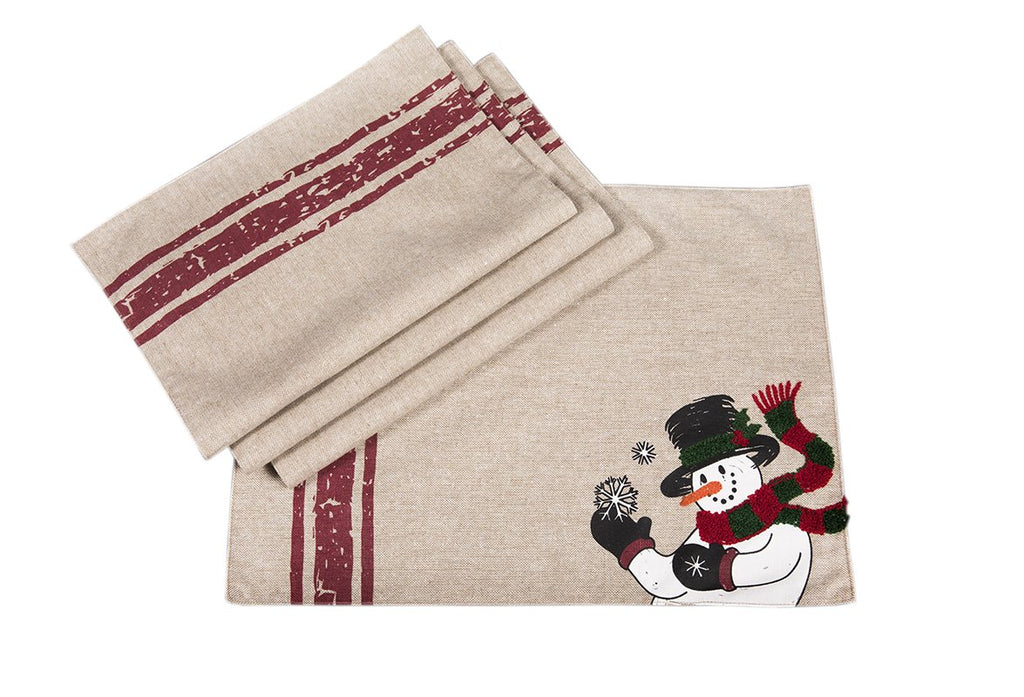 Joyful Snowman Placemats | Set of 4