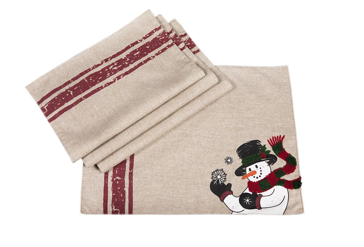 Joyful Snowman Placemats | Set of 4