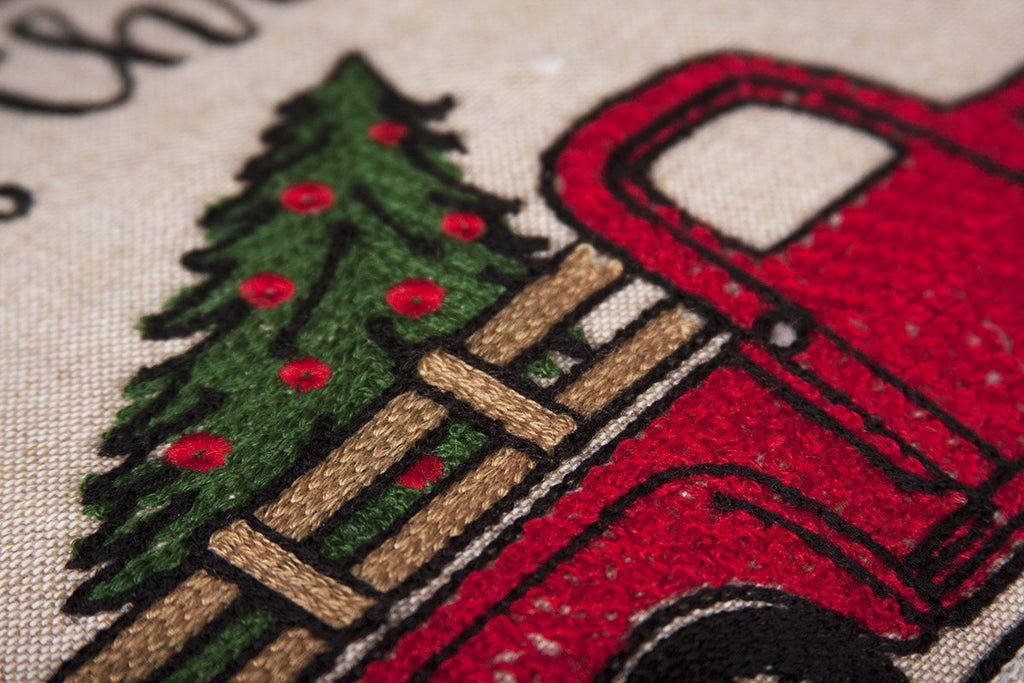 Christmas Truck Pillow Cover