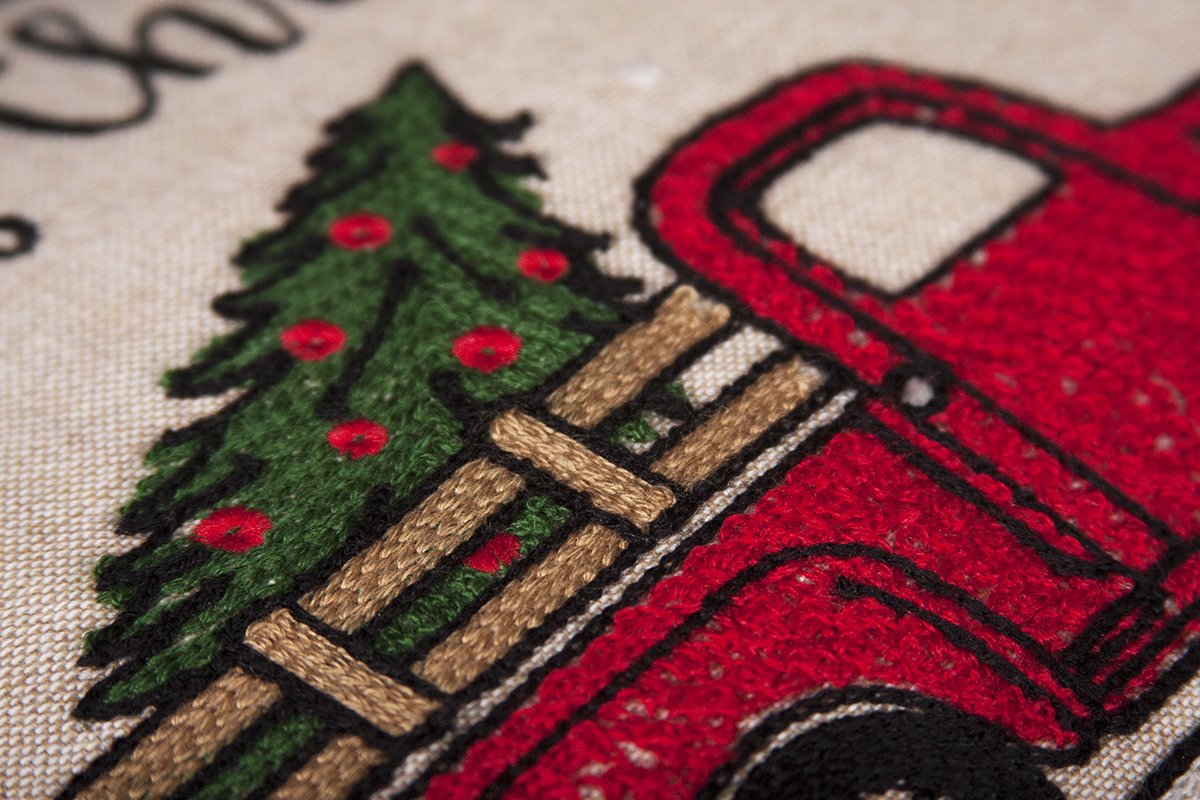 Christmas Truck Pillow Cover