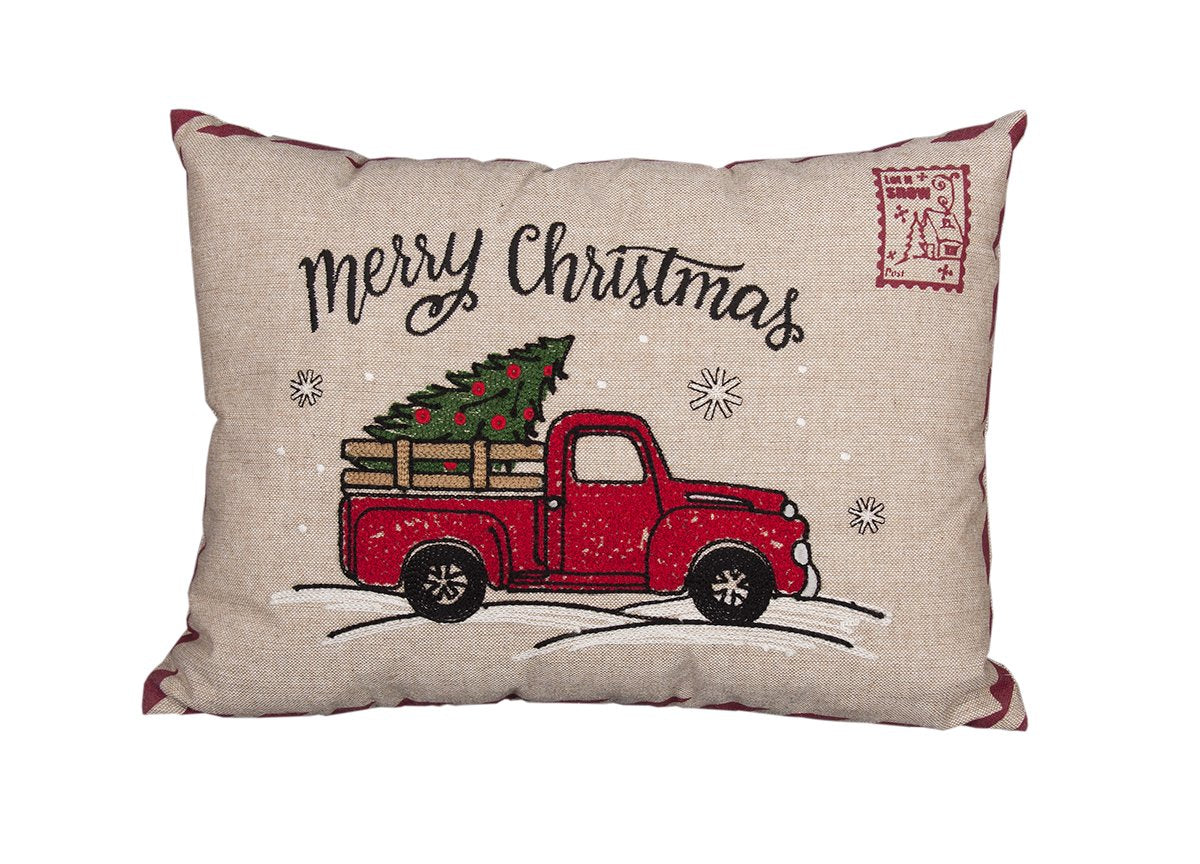 Christmas Truck Pillow Cover