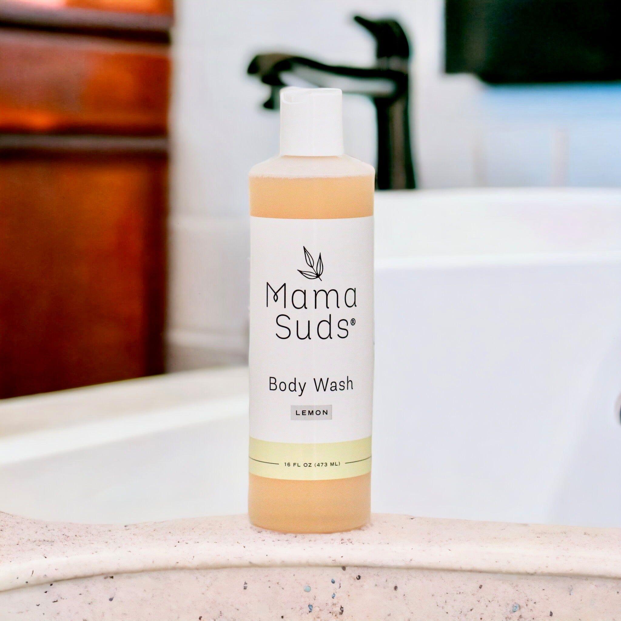 Body Wash | Pure Castile Soap | No Residue | No Synthetics | Lemon | Lavender | Unscented | Sensitive Skin Safe | MamaSuds