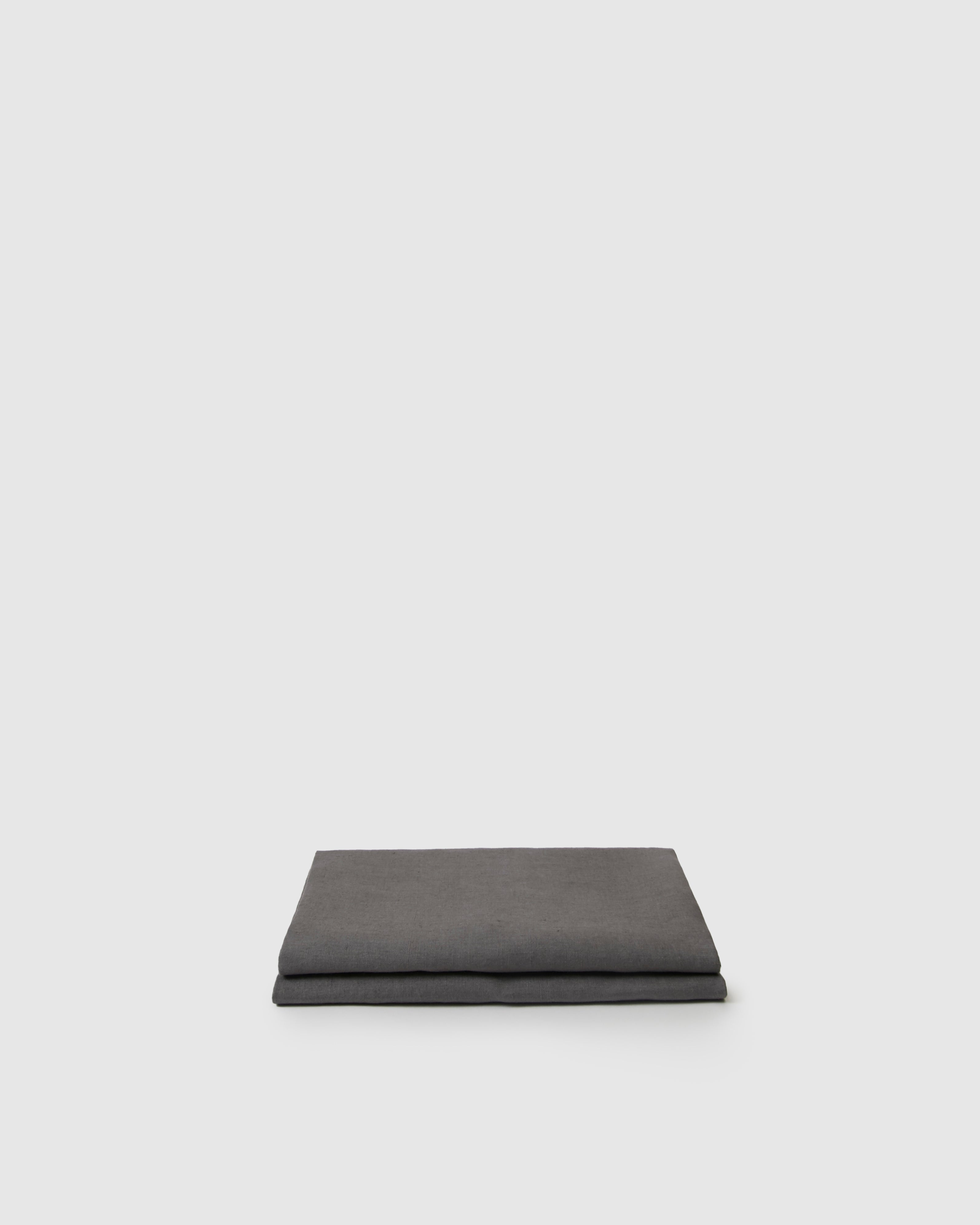 Marcel Linen Fitted Sheet - Storm