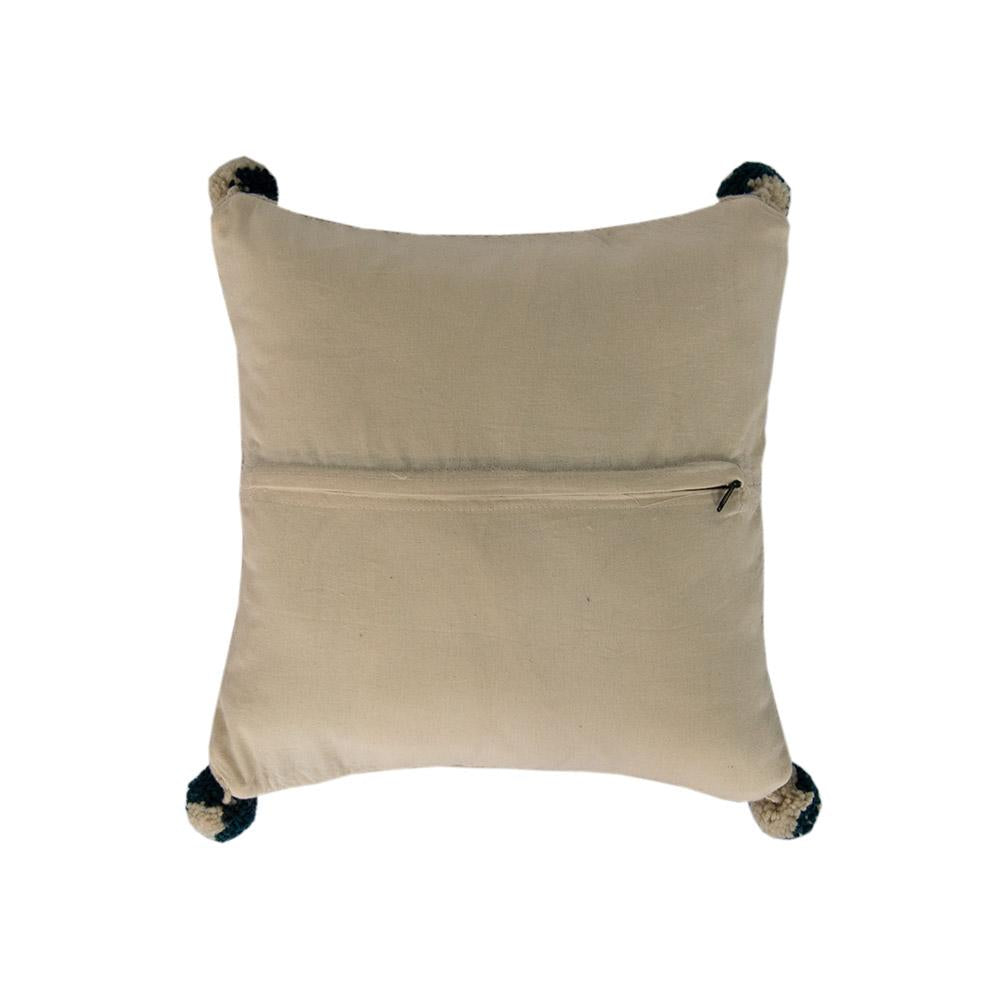Oaxacan Handwoven Wool Accent Pillow — Caramel Diamond Geometric Design
