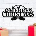 Merry Christmas Metal Wall Art — Steel Holiday Sign | Indoor & Outdoor Decor
