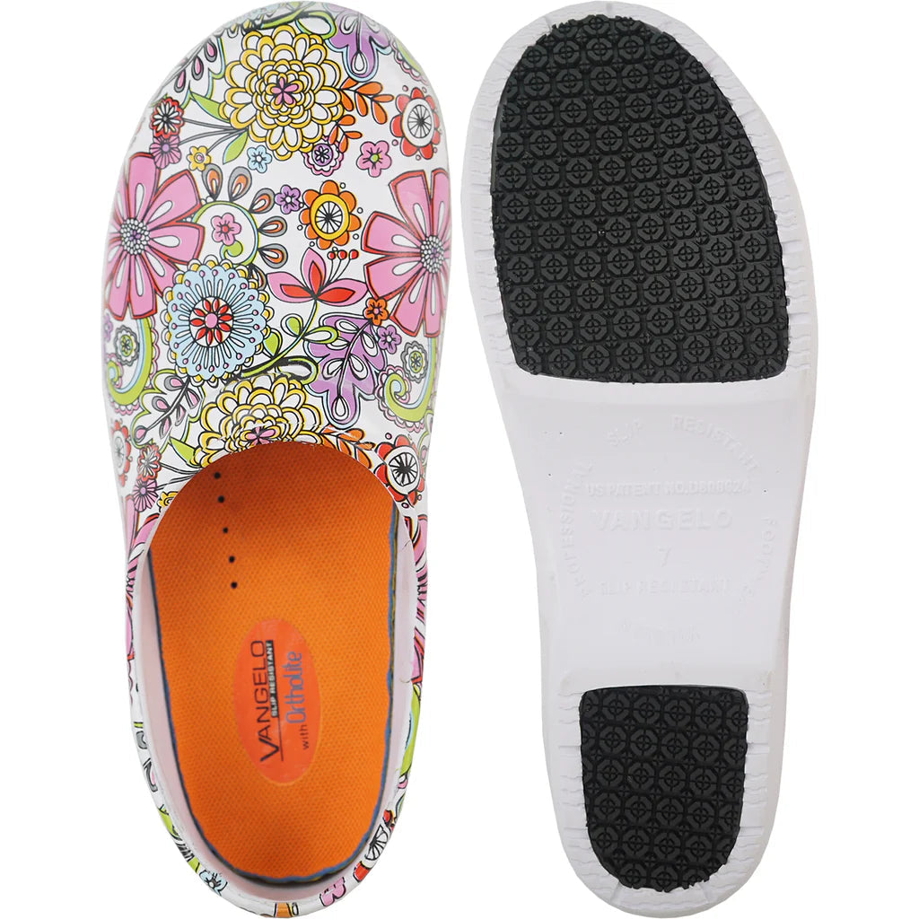 Women Slip Resistant Clog Flower-1