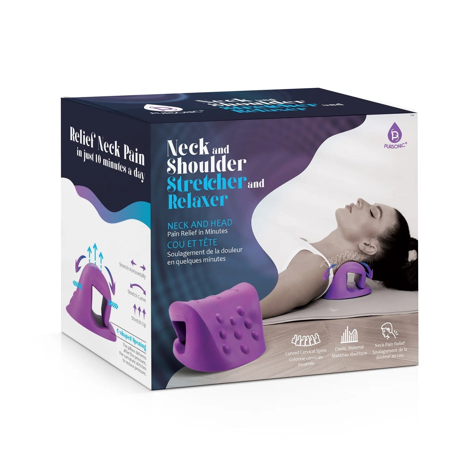 Pursonic Neck & Shoulder Stretcher for Posture & Pain Relief