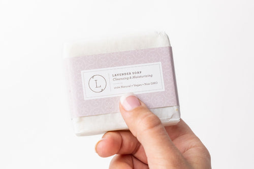 2 x Lavender Natural Soap Bars | Cold-Process Handmade | Olive Oil, Shea Butter & Real Lavender Buds | 4 oz Each | Lizush