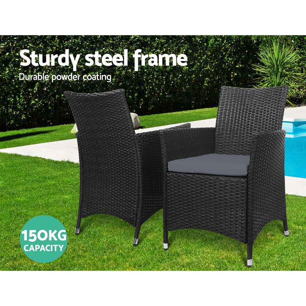 Gardeon Outdoor Dining Chairs Patio Furniture Wicker Garden Cushion