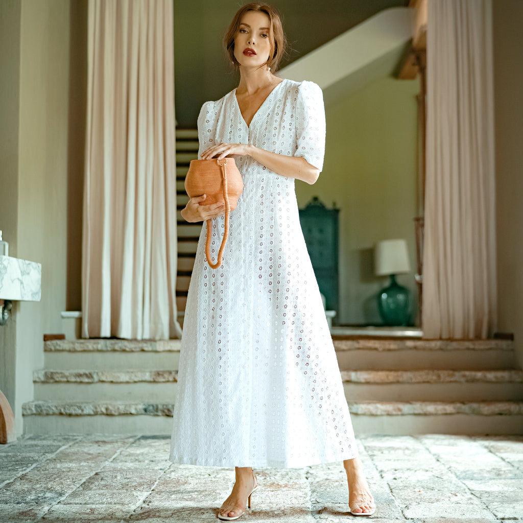 OLYMPIA Embroidered Cotton Dress | Made in Bali