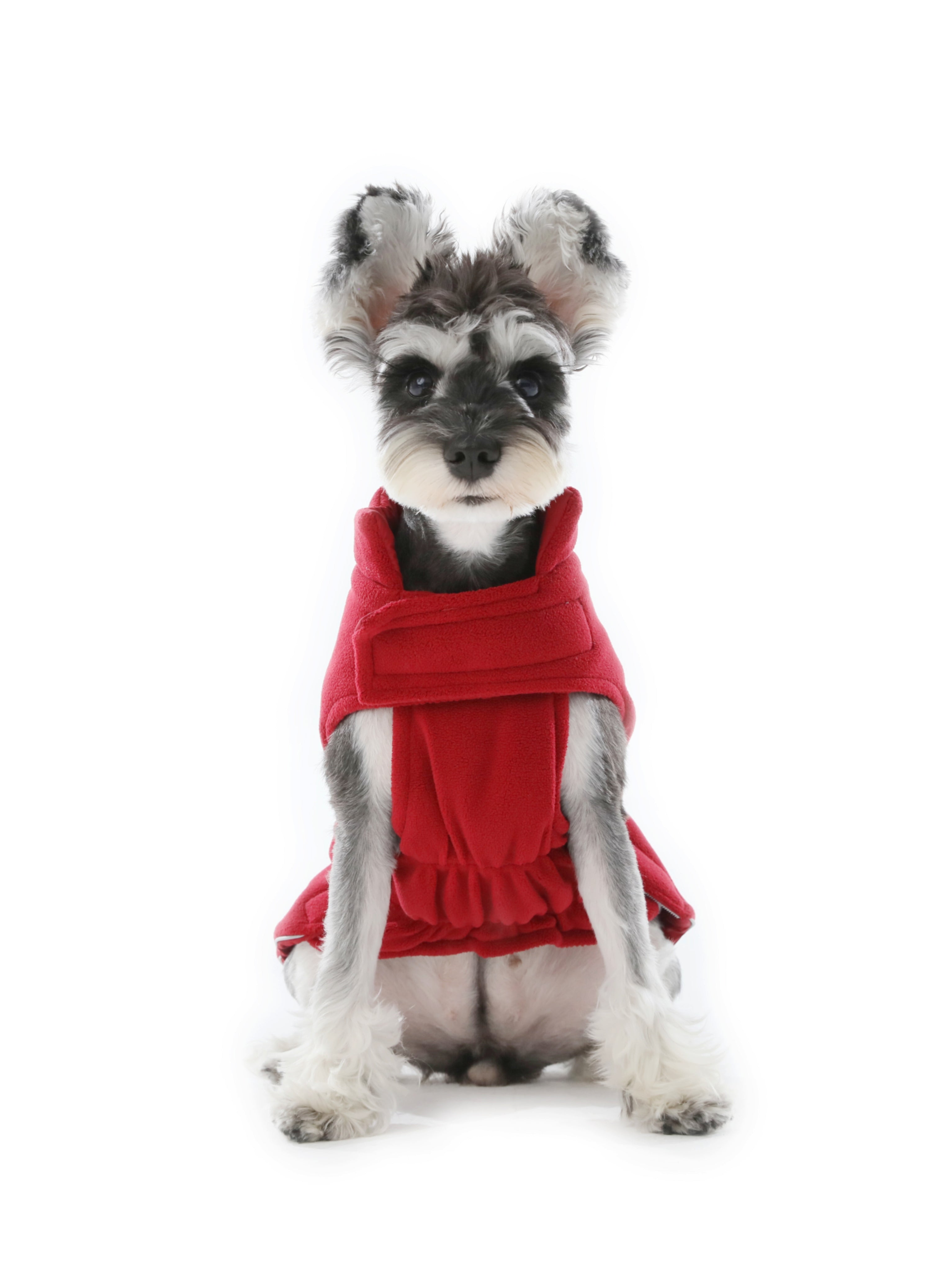 Reversible Dog Vest Jacket | Windproof & Fleece-Lined | Red | XS-XXL