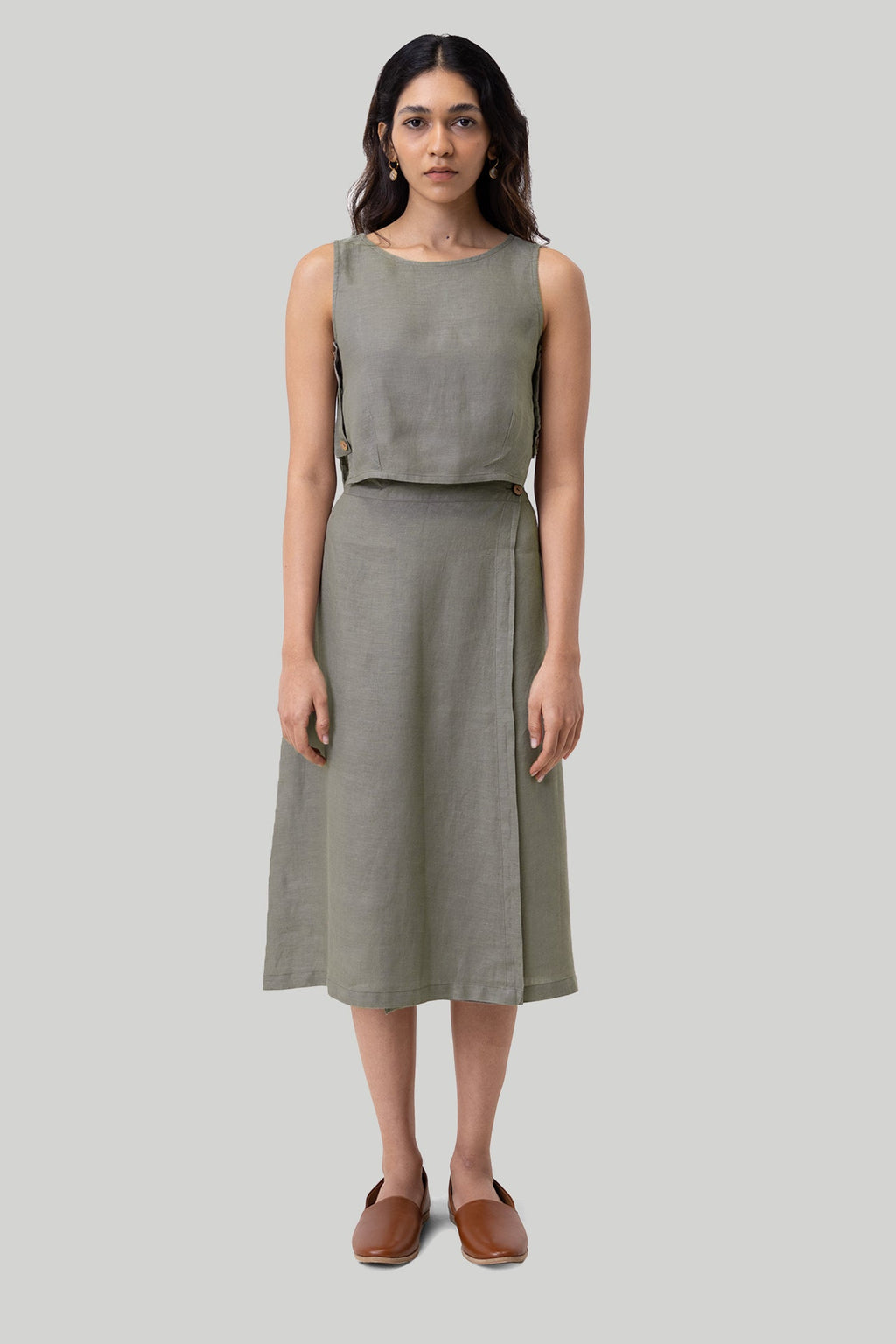 Boxy Layering Top in Dark Green
