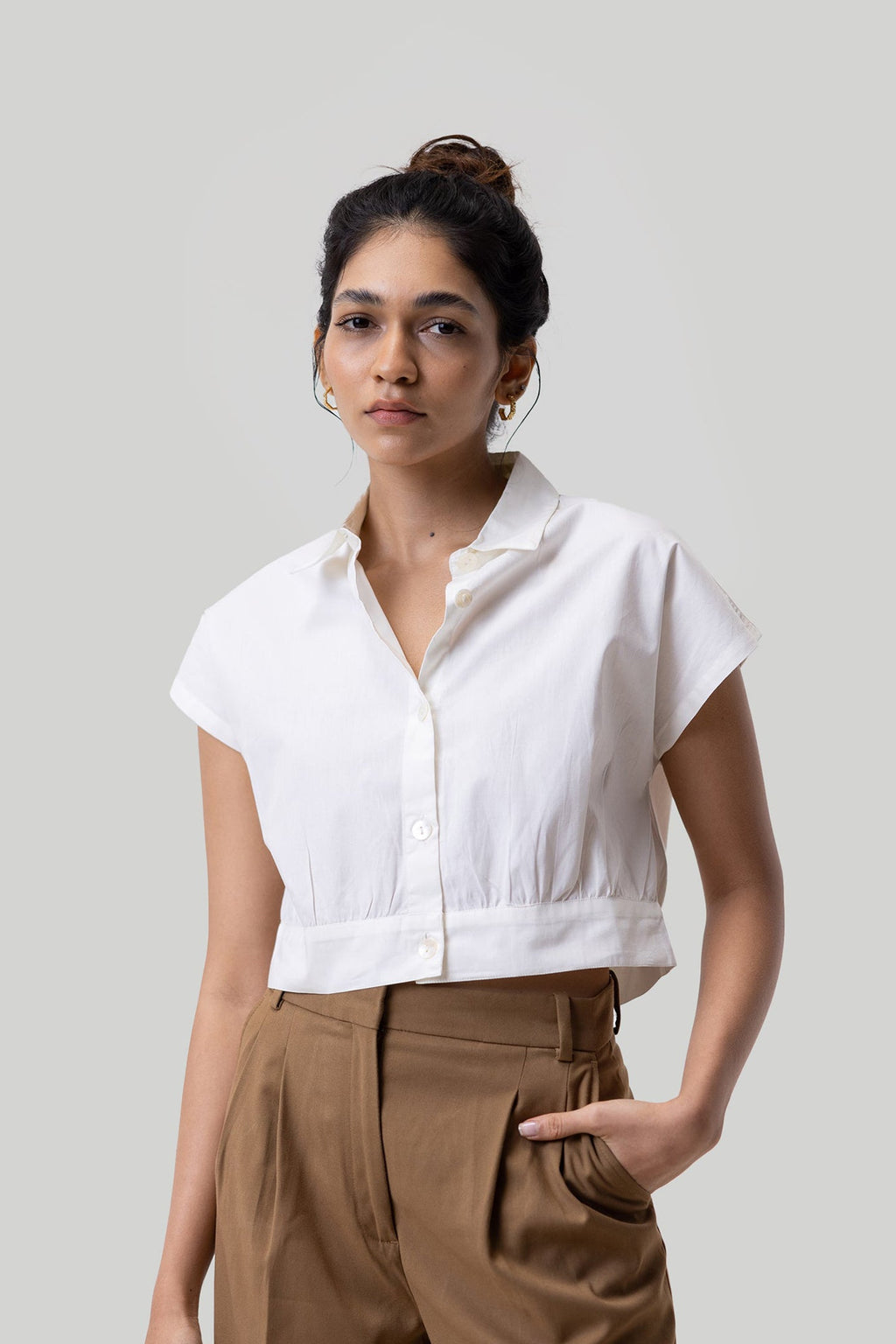 Summer Breeze Oversized Shirt in Off-White | 100% Organic Cotton