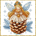 Pine Cone Angel - PDF Cross Stitch Pattern