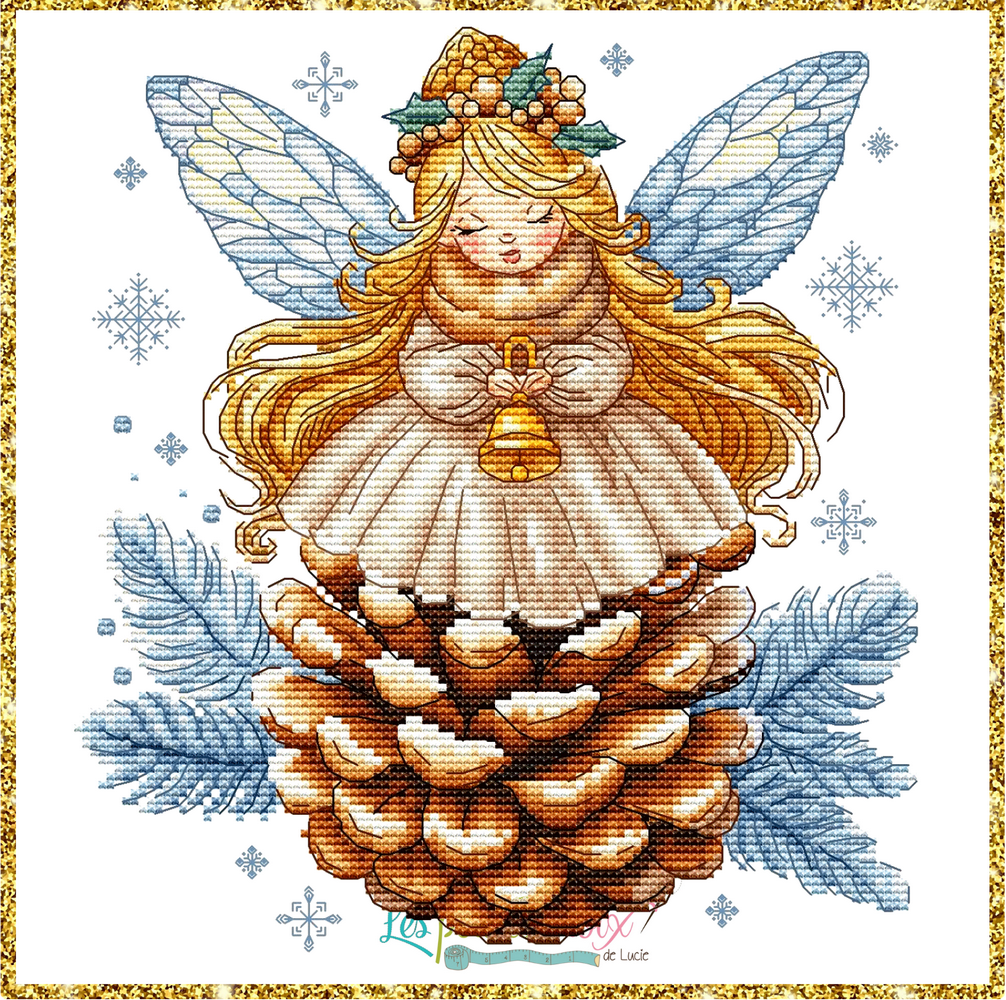 Pine Cone Angel - PDF Cross Stitch Pattern