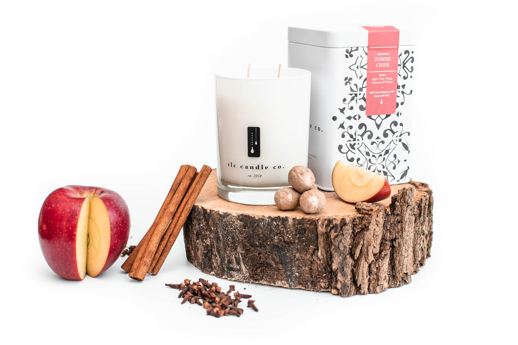 Pomme Cider Apple Cider Soy Candle | Apple, Clove, Cinnamon & Nutmeg | 60-70 Hr Burn | TLC Candle Co.