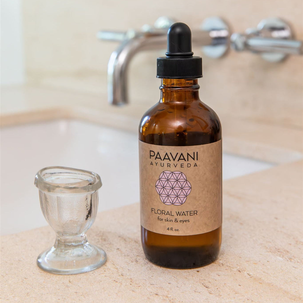 Eye Wash Ritual | Ayurvedic Eye Cleansing with Rose & Lavender | Glass Eye Cup | PAAVANI Ayurveda