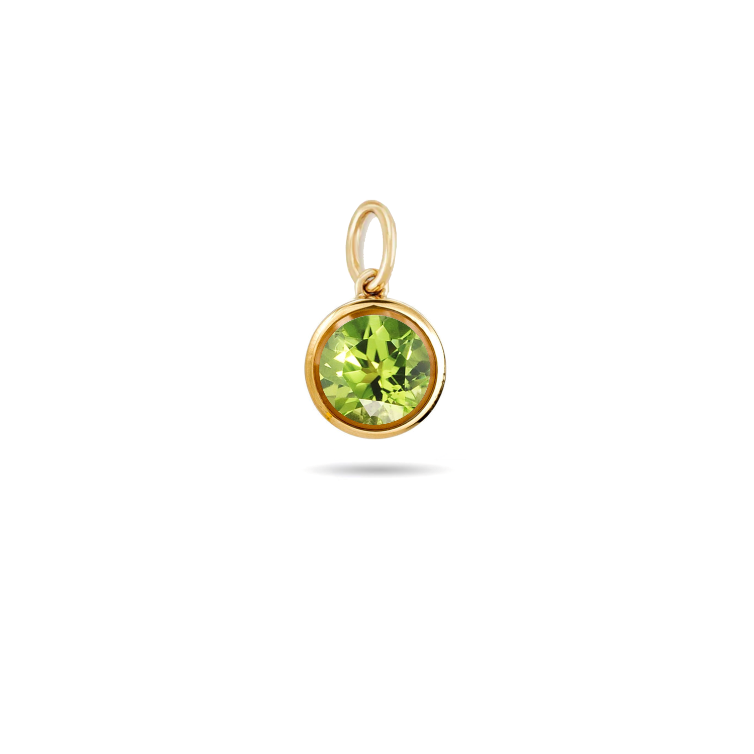 14KT Solid Gold Birthstone Charm | Natural Gemstone | Personalized Fine Jewelry