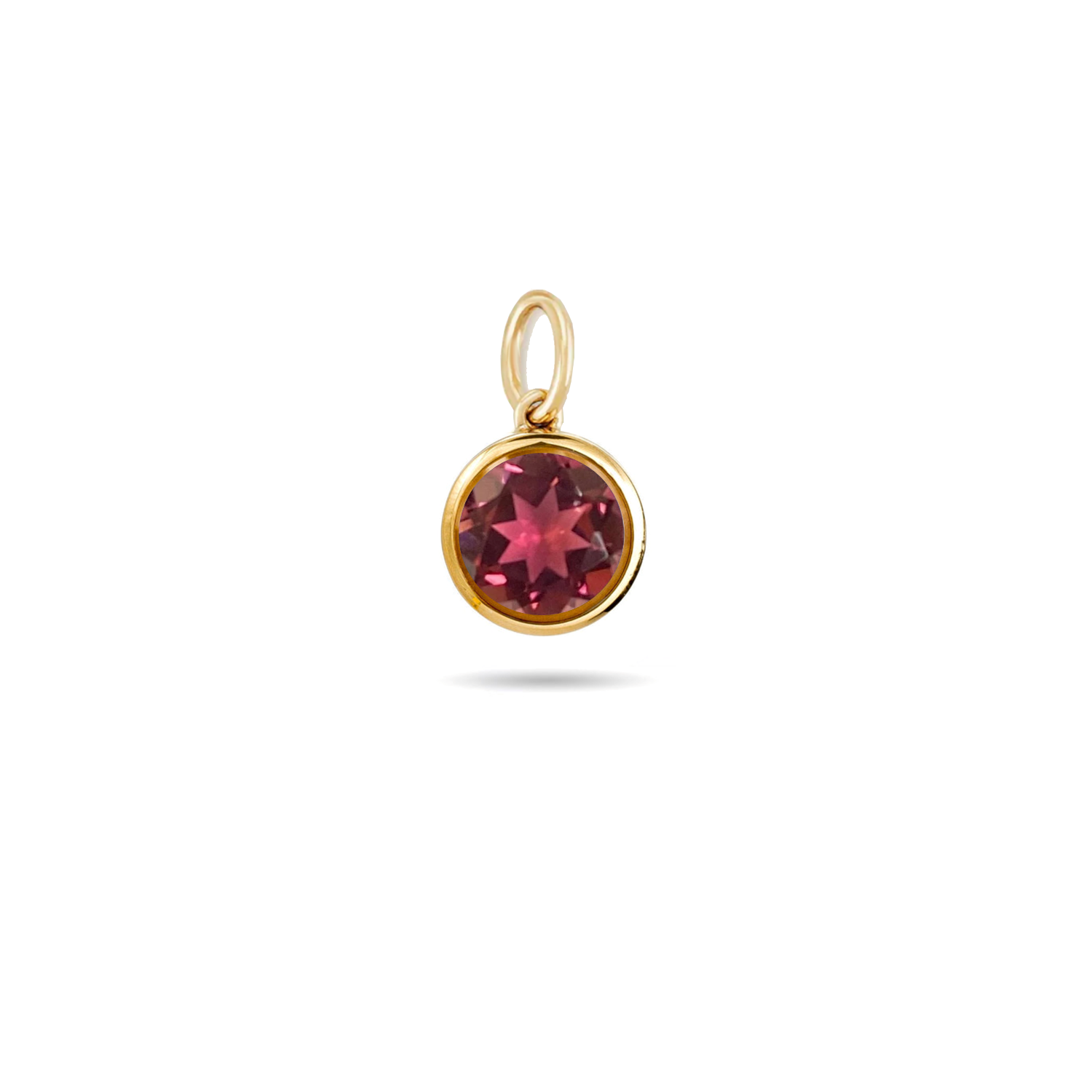 14KT Solid Gold Birthstone Charm | Natural Gemstone | Personalized Fine Jewelry