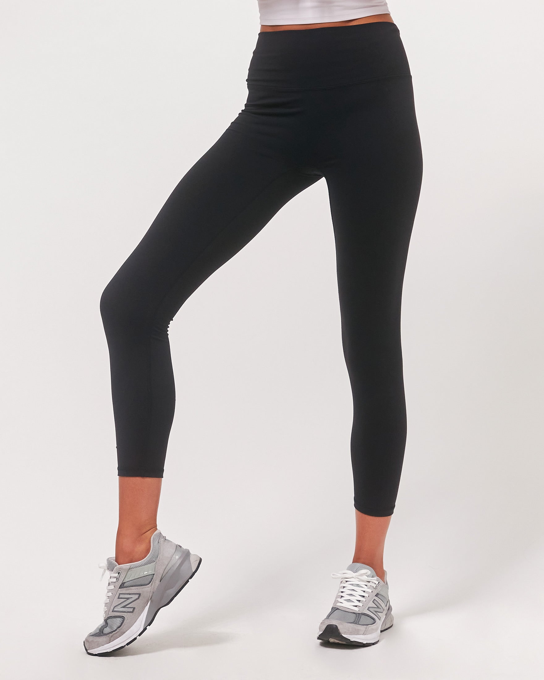 Feathersoft High-Waist Leggings 25" | Nylon-Spandex | Space Navy, Black, Smoke, Lilac & Off White