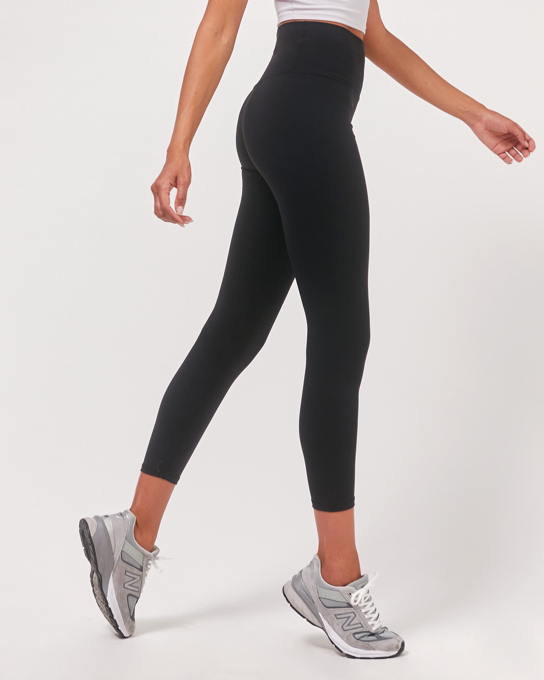 Feathersoft High-Waist Leggings 25" | Nylon-Spandex | Space Navy, Black, Smoke, Lilac & Off White
