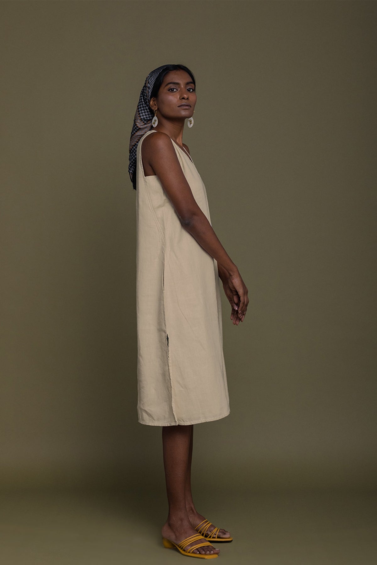 Reading Tea Leaves Dress in Neutral Beige
