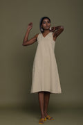Reading Tea Leaves Dress in Neutral Beige