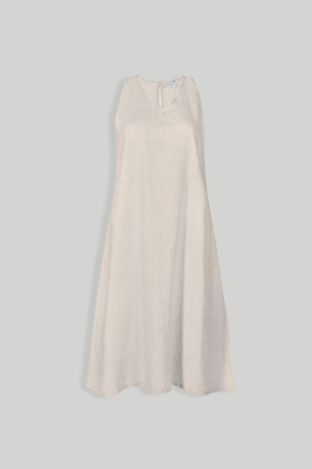 Reading Tea Leaves Dress in Ecru | 100% Hemp Slub | V-Neck | A-Line | Side Slits | Pockets | XS–3XL | Reistor